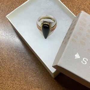 Silpada Black Agate Statement Ring